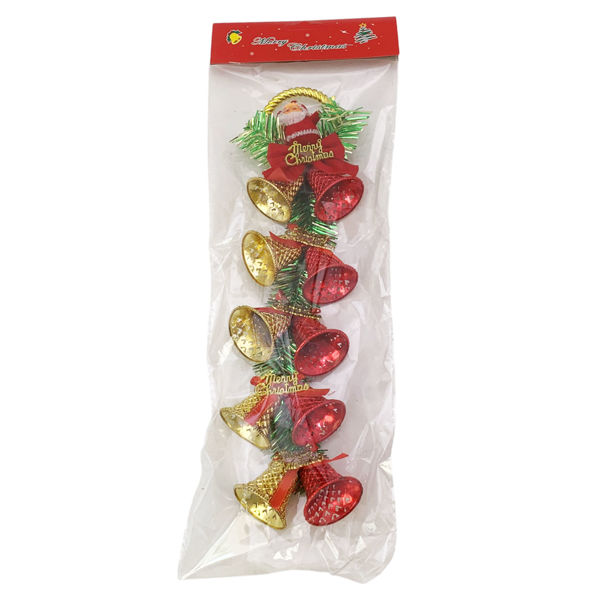 Imagen de Adorno para puerta, campanas navideñas x10, en bolsa
