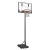 Imagen de Tablero de basket de pie, de acrìlico, altura regulable, 108 a 210cm, aro metal 38cm, en caja