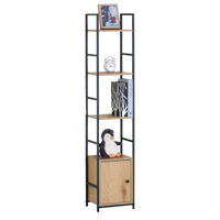 Imagen de Mueble estantería de hierro y MDF, 4 estantes, en caja, Berlina Home