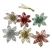 Imagen de Adorno navideño flor x6, en bolsa