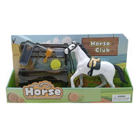 Imagen de Animal de granja, caballo con accesorios, en caja
