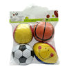Imagen de Pelota de cuerina x4, en bolsa