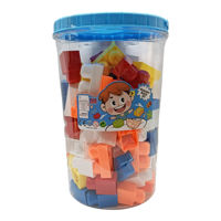 Imagen de Bloques de plástico, 100 piezas grandes, en caja de plástico