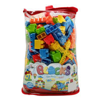 Imagen de Bloques de plástico, 180 piezas medianas, en bolsa de PVC