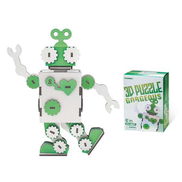 Imagen de Puzzle 3D, cartón, robot, en caja