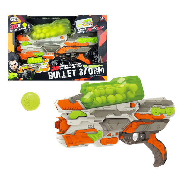 Imagen de Pistola lanza pelotas, 30 pelotas soft, en caja