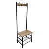 Imagen de Mueble perchero de hierro y MDF despojador, con zapatera, en caja Berlina Home
