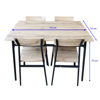 Imagen de Mesa con 4 sillas de hierro y madera, en caja Berlina Home