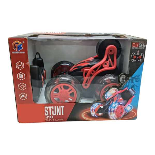 Imagen de Auto a control remoto 360º con luz, recarga USB + 2AA, en caja, 2 colores