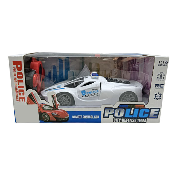 Imagen de Auto a control remoto, abre puertas, recarga USB + 2AA, en caja varios colores