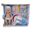 Imagen de Bebote cuerpo de plástico cara de goma, con bañito y accesorios, en caja