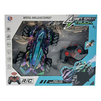 Imagen de Auto a control remoto, con luz, sonido y rociador, recarga USB y 2AA, en caja varios colores tornasolados