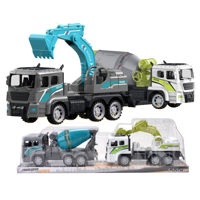 Imagen de Camión a fricción, x2, mezcladora y pala excavadora, en burbuja
