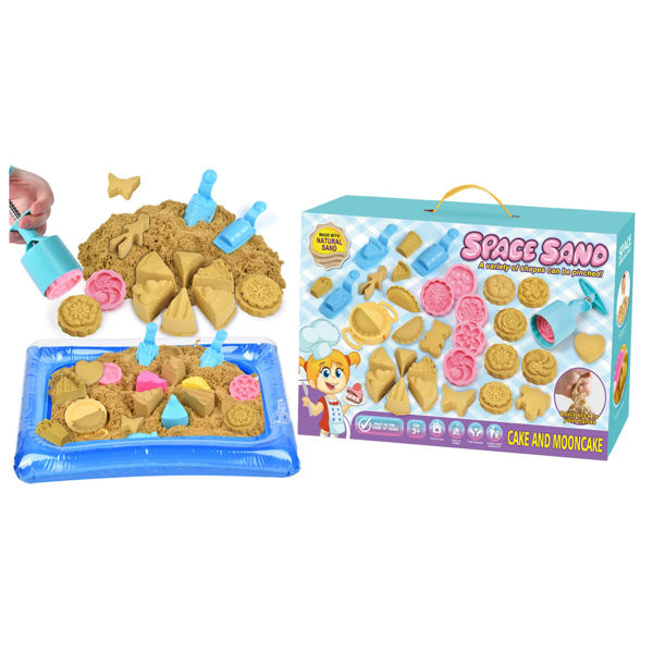 Imagen de Masa para modelar símil arena, con accesorios, 34 piezas, en caja