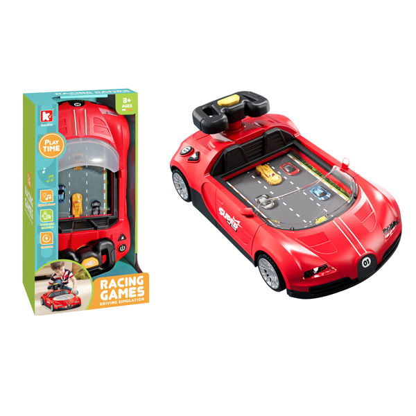 Imagen de Pista de autos con volante, carrera de autos, con luz y sonido, 4AA, en caja