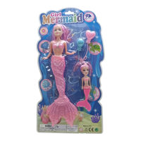 Imagen de Muñeca sirena, x2, con accesorios, en blister, varios colores