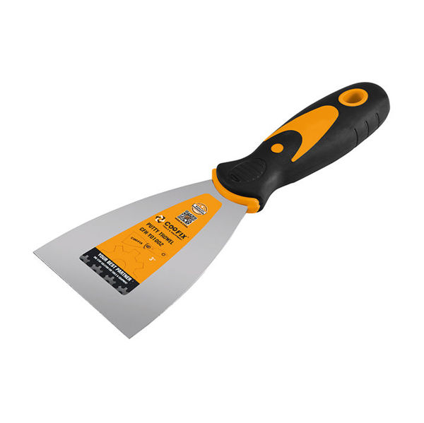 Imagen de Espátula de albañilería, acero inoxidable, 60mm, con mango de goma, Coofix