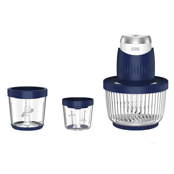Imagen de Procesadora picadora bowl de vidrio, 3 tamaños distintos, 2.5L, 300W, en caja WINNING STAR