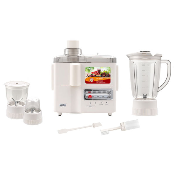 Imagen de Juguera, licuadora 1.5L, procesadora, molinillo, 4en1, con accesorios, 350W, en  caja,  WINNING STAR