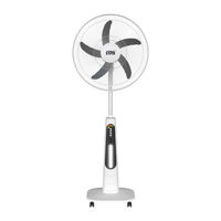 Imagen de Ventilador WINNING STAR 18", inalámbrico con control remoto, luz led, puerto USB para carga externa, corriente alterna y recargable, 4 velocidades, 5 aspas de plástico, 35W, bartería 12v, con ruedas, en caja