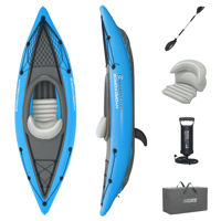 Imagen de Kayak canoa inflable 1 asiento, con remo e inflador manual, Bestway, en caja