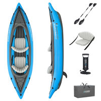 Imagen de Kayak canoa inflable 2 asientos, con remo e inflador manual, Bestway, en caja