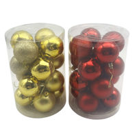 Imagen de Bolas navideñas x16 6cm, 3 texturas en caja, varios colores