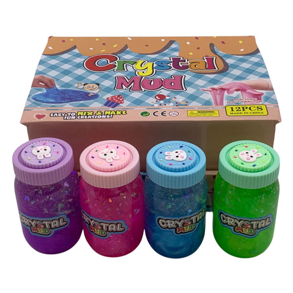 Imagen de Masa pegajosa, botella con brillantina, CAJAx12 varios colores