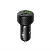 Imagen de Cargador para auto con 3 entradas, USB-C y USB-A, carga rápida, 120W, KLGO, en caja