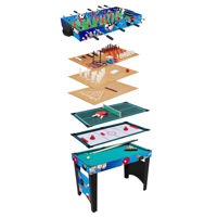 Imagen de Mesa multijuegos 12en1, futbolito, pool, hockey, black Jack, ajedrez, damas, back gammon, mini ping pong, bowling, tejo, etc
