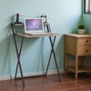 Imagen de Escritorio plegable de hierro y MDF con estante, en caja Berlina Home