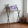 Imagen de Escritorio plegable de hierro y MDF con estante, en caja Berlina Home