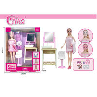 Imagen de Muñeca con tocador y accesorios de spa, en caja