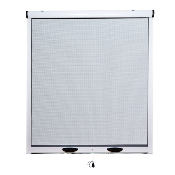 Imagen de Mosquitero enrollable 100x120cm, para amurar, marco de aluminio, ajustable, en caja, Berlina Home