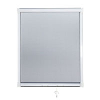 Imagen de Mosquitero enrollable 100x120cm, con marco de aluminio fijo, para encastrar, en caja, Berlina Home