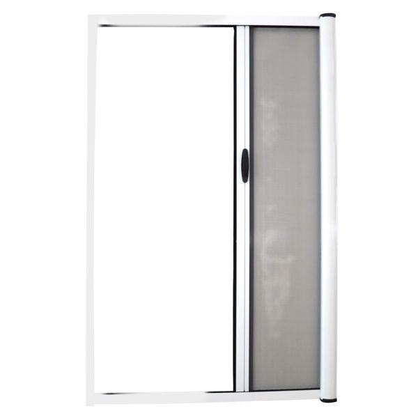 Imagen de Mosquitero enrollable lateral 160x250, marco de aluminio, para encastrar, en caja, Berlina Home