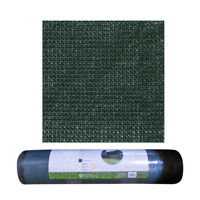 Imagen de Lona malla sombra de polietileno de alta densidad, 180gsm con ojales cosidos, resitencia a UV, 10x1.2m, VERDE, en bolsa, Berlina Outdoor