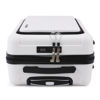 Imagen de Valija Berlina chica BLANCO, rígida, carry on, con bolsillo exterior para laptop, ruedas omnidireccionales 360, manija telescópica, tranca numérica, correa para ajustar ropa, bolsillo interior con cierre
