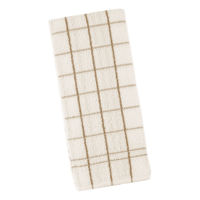 Imagen de Repasador 100% algodón, 45x70cm, 320g, diseño cuadrillé, blanco con marrón, Berlina by Teka