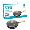 Imagen de Sartén wok antiadherente, con tapa de vidrio, 24cm compatible con todo tipo de hornalla, en caja, WINNING STAR