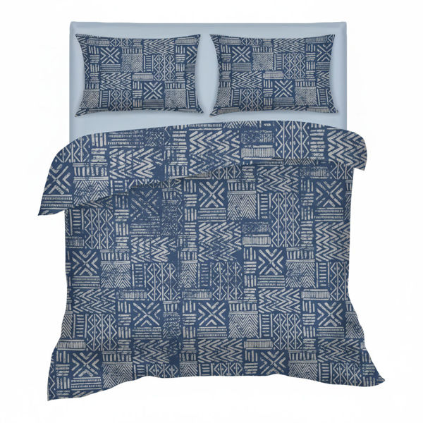 Imagen de Sábanas 2 plazas Berlina by Teka, con diseño, 138x188x30 200x220 50x70cm, set de 3 piezas 50% poliéster 50% algodón, 160 hilos, en sobre de PVC