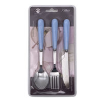 Imagen de Cubiertos juego x3, en blister, varios colores