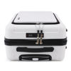 Imagen de Valija Berlina chica BLANCO, rígida, carry on, con bolsillo exterior para laptop, ruedas omnidireccionales 360, manija telescópica, tranca numérica, correa para ajustar ropa, bolsillo interior con cierre