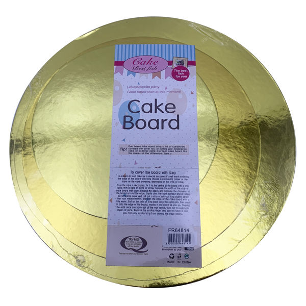 Imagen de Base para tortas de cartón, 3 tamaños distintos, 2 colores