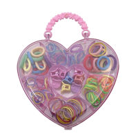 Imagen de Gomitas para pelo, con pinzas mini, en estuche de plástico