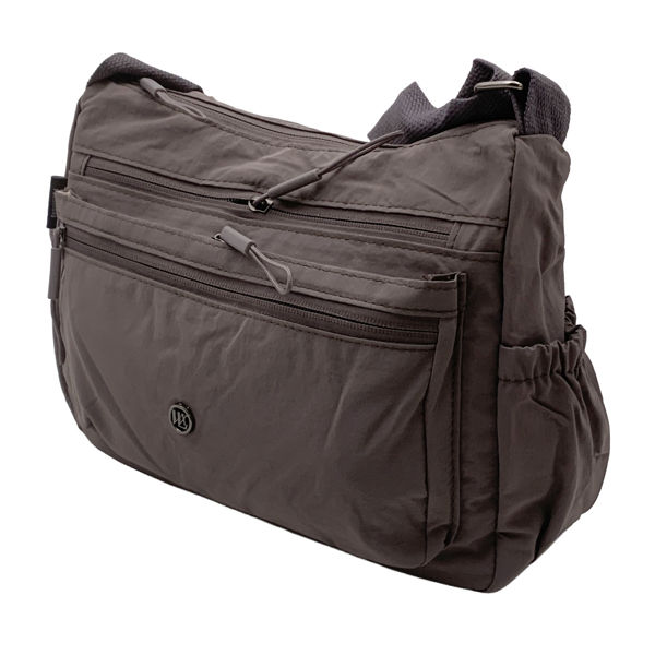 Imagen de Cartera de tela avión, 4 bolsillos exteriores, 2 laterales y 2 interiores, varios colores