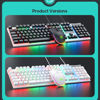 Imagen de Teclado con cable y mouse, retroiluminado, varios colores, AN-350 IMICE, en caja