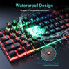Imagen de Teclado y mouse óptico gamer con cable, retroiluminado, varios colores, AN-300 IMICE, en caja
