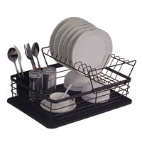 Imagen de Escurridor de platos, de metal, 2 pisos con bandeja, en caja