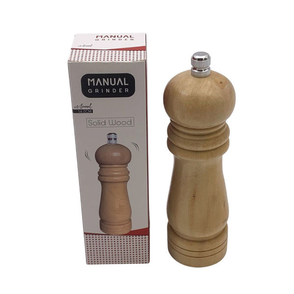 Imagen de Condimentero molinillo de sal y pimienta, de madera, en caja